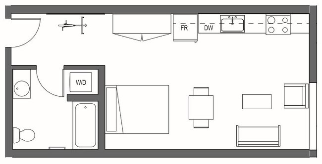 Studio - S1 410 floor plan